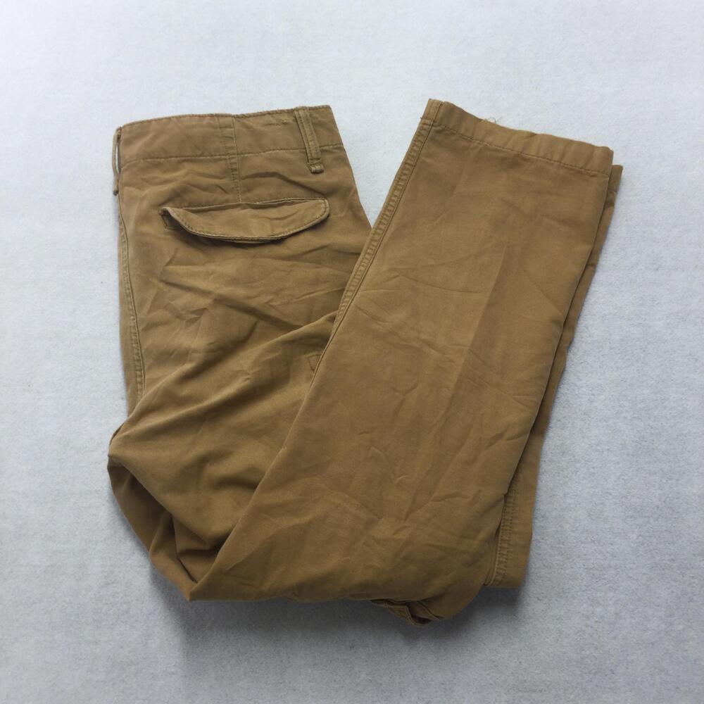 Old Navy Cargo Pants Mens 32x30 Brown Built Out Canvas Straight Leg Workwear